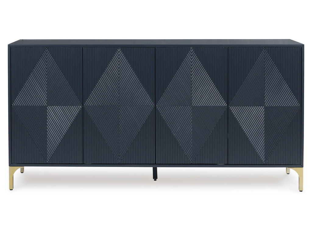 Loirwick Dark Blue Accent Cabinet