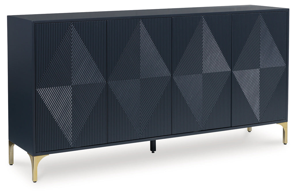 Loirwick Dark Blue Accent Cabinet