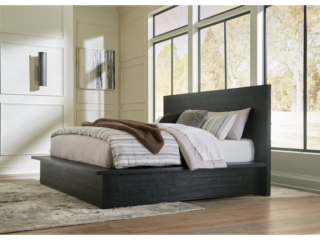 Londer Black King Panel Bed
