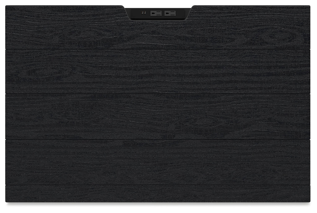 Londer Black Two Drawer Nighstand