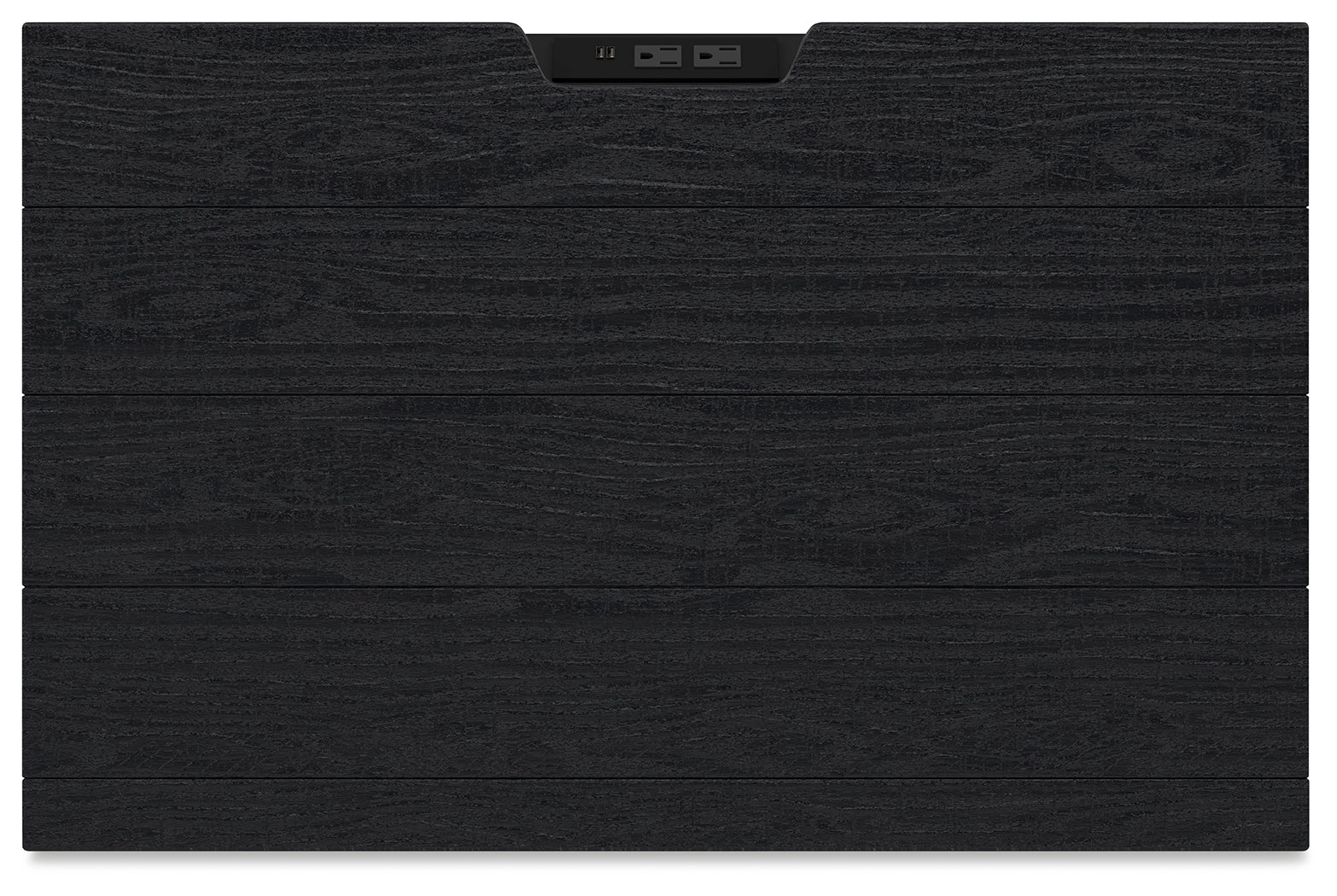 Londer Black Two Drawer Nighstand