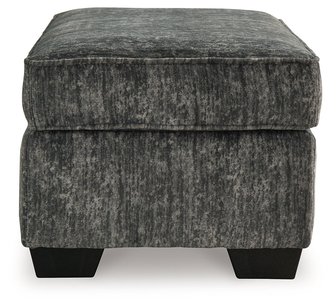 Lonoke Gunmetal 2 Loveseats & Oversized Chair & Ottoman