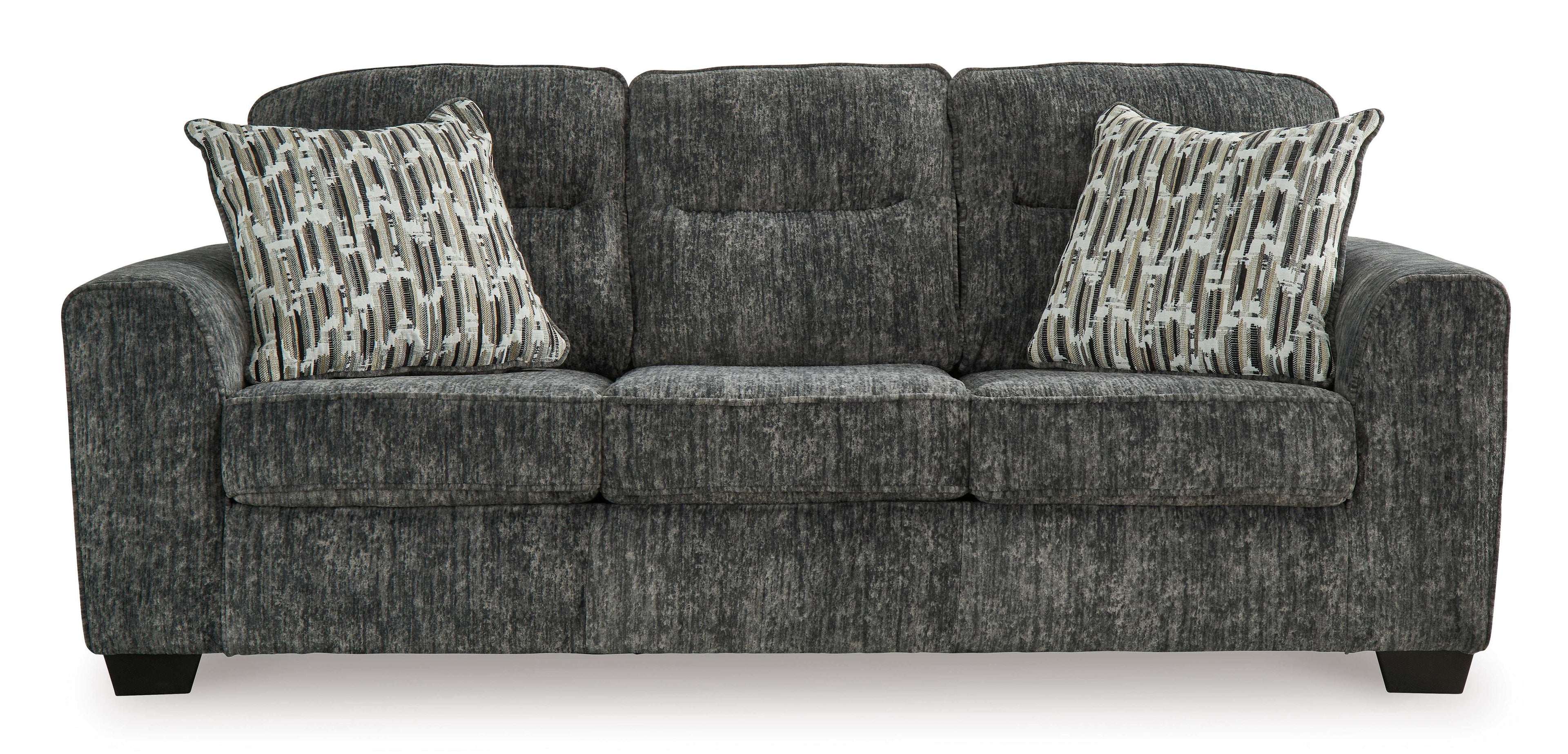 Lonoke Gunmetal Living Room Set / 2pc