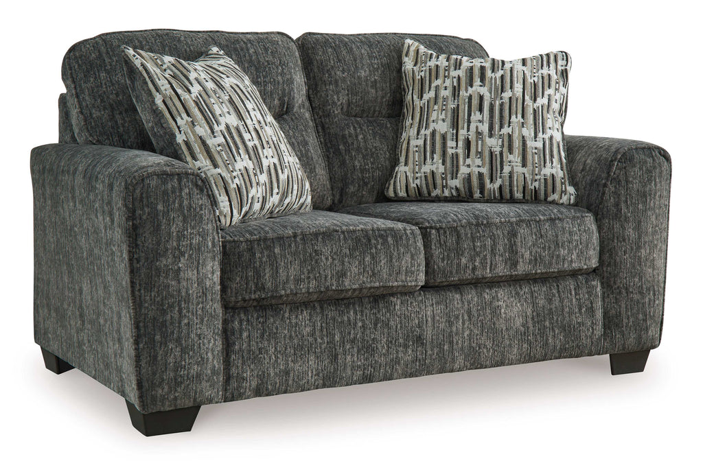 Lonoke Gunmetal Living Room Set / 2pc
