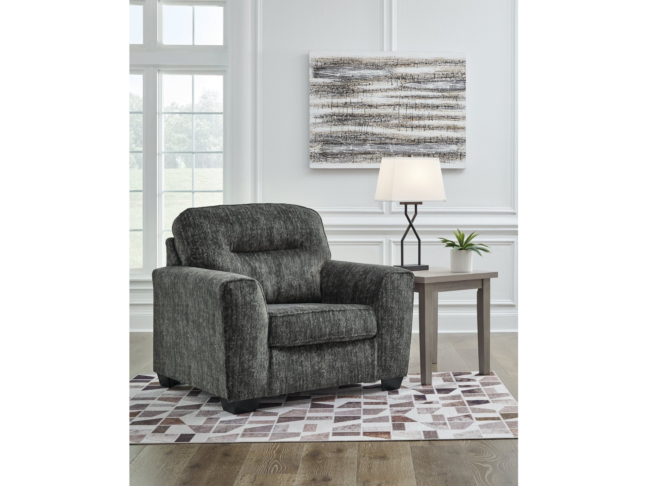 Lonoke Gunmetal Oversized Chair
