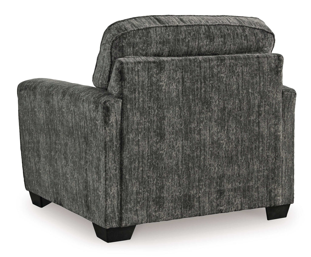 Lonoke Gunmetal Oversized Chair & Ottoman