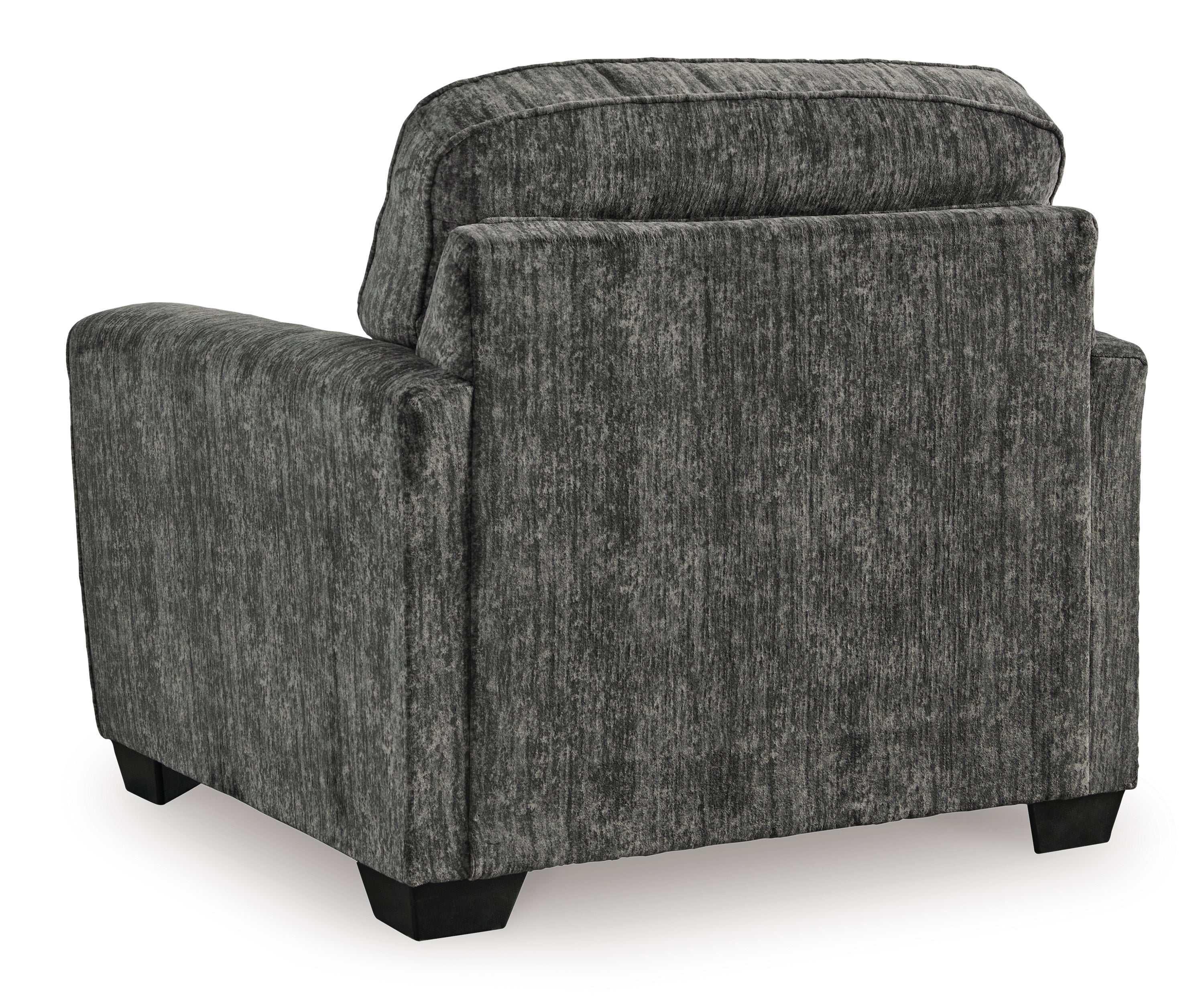 Lonoke Gunmetal Oversized Chair & Ottoman