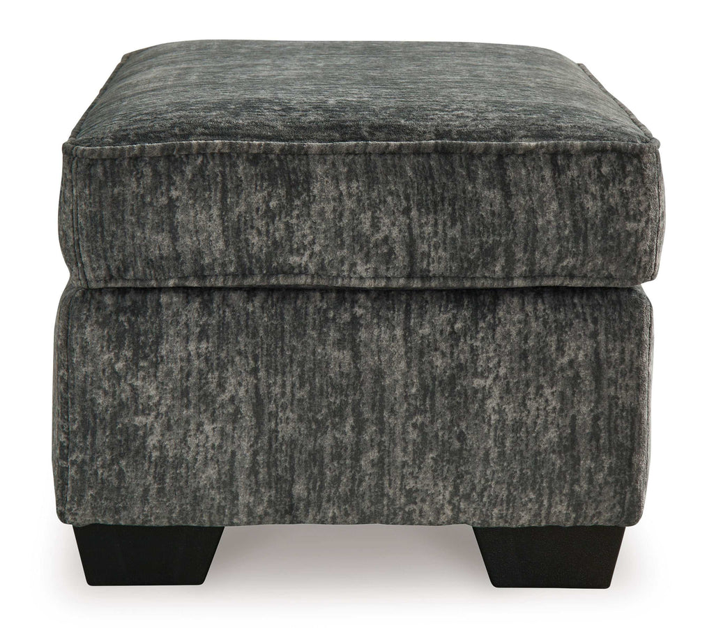Lonoke Gunmetal Oversized Chair & Ottoman