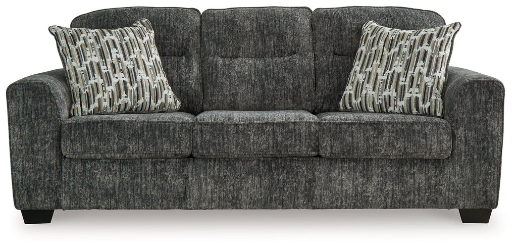 Lonoke Gunmetal Sofa, Loveseat and Oversized Chair