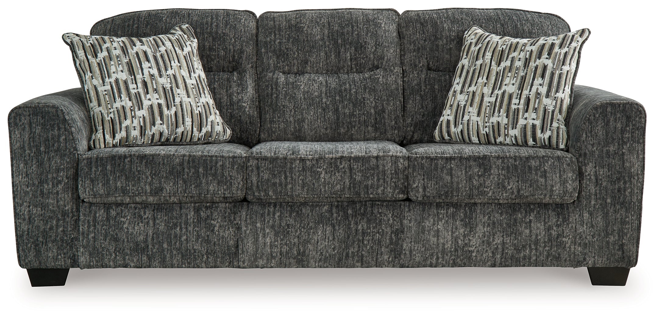 Lonoke Gunmetal Sofa, Loveseat and Oversized Chair