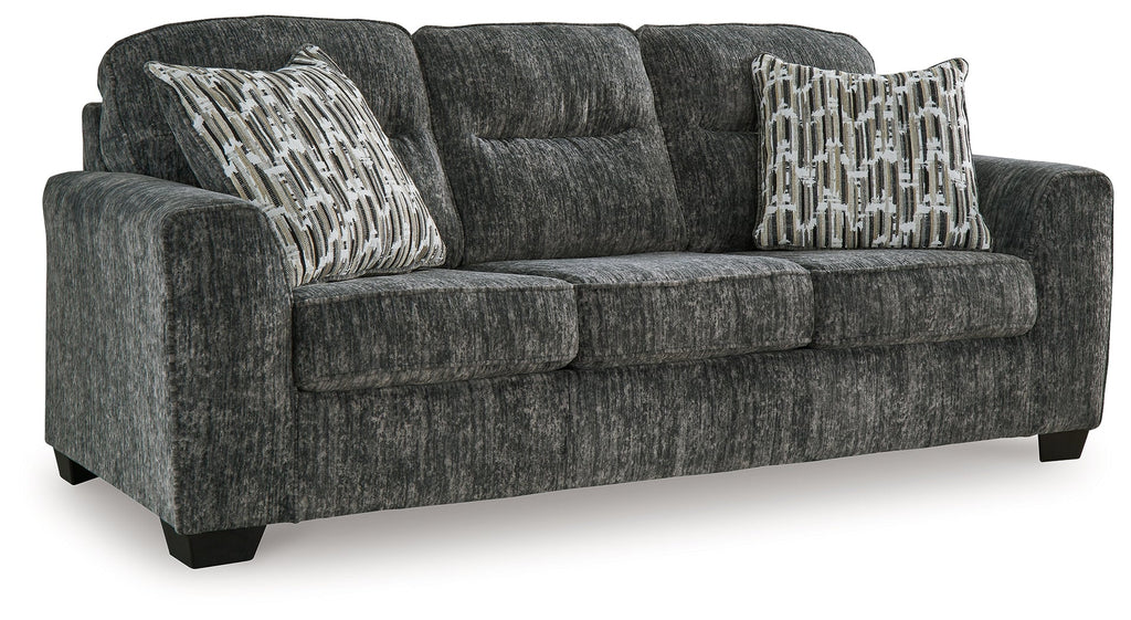 Lonoke Gunmetal Sofa, Loveseat and Oversized Chair