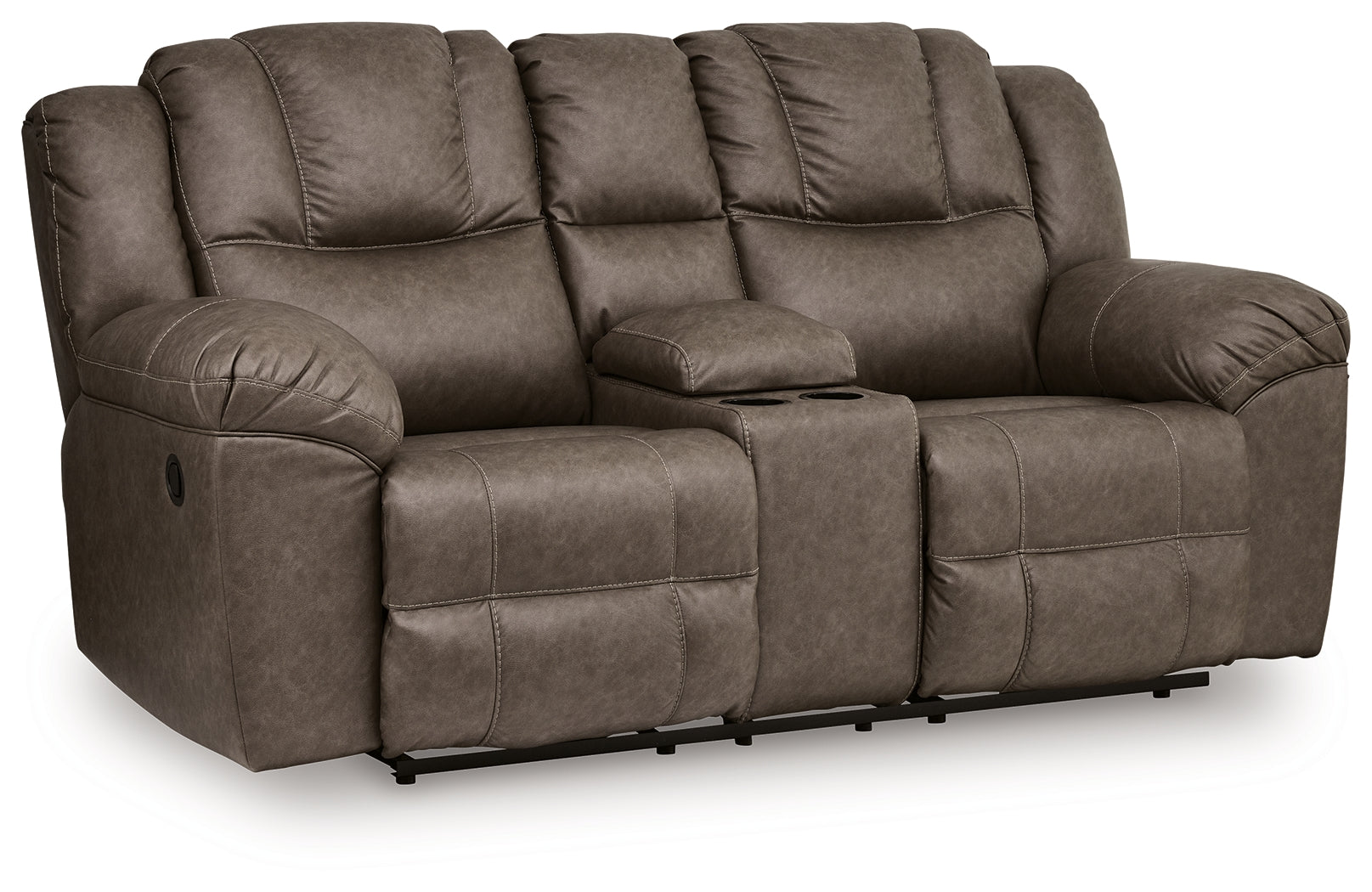 Lowilla Driftwood DBL Rec Loveseat w/Console