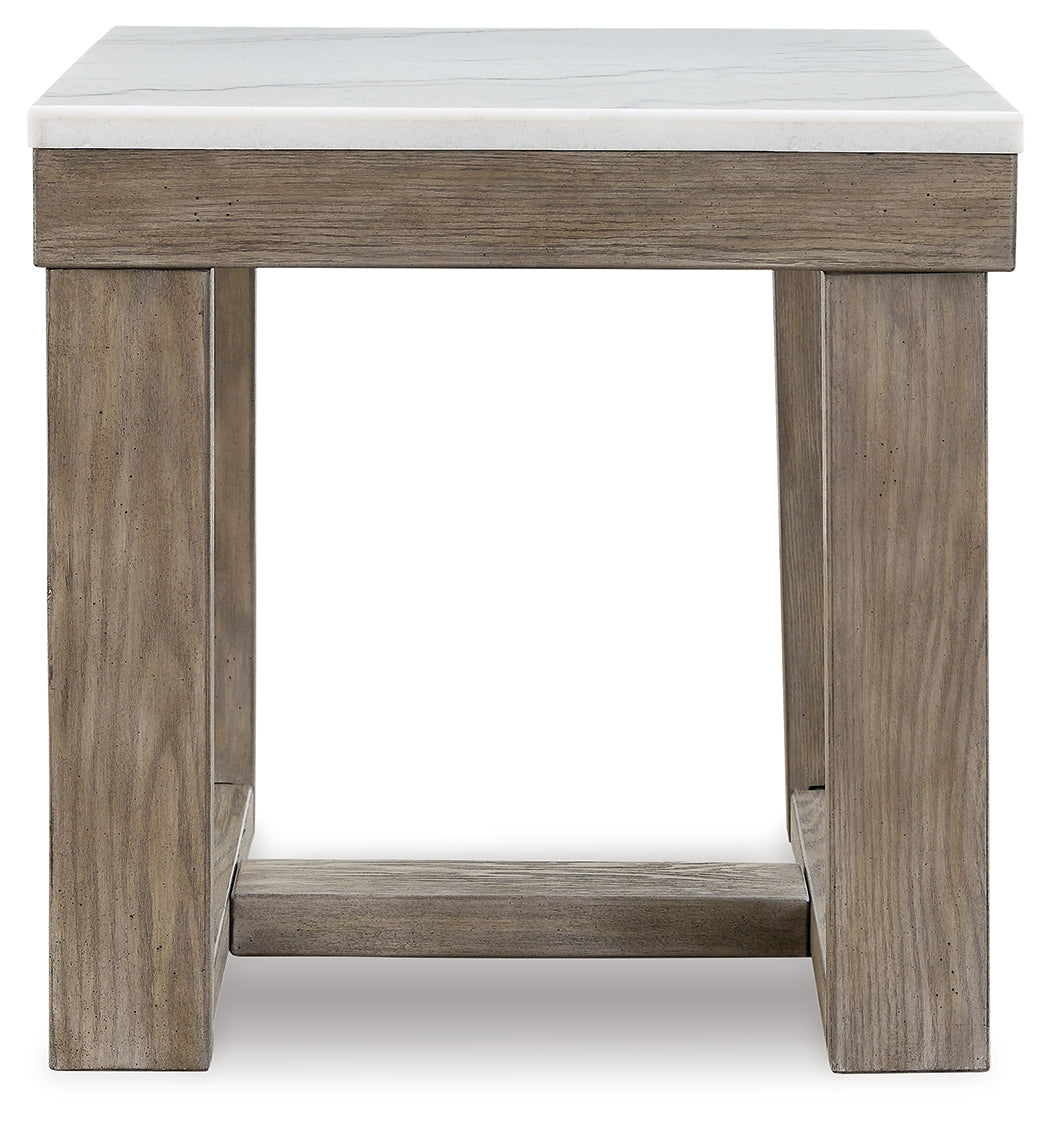 Loyaska Brown/Ivory Coffee Table, End and Sofa Table