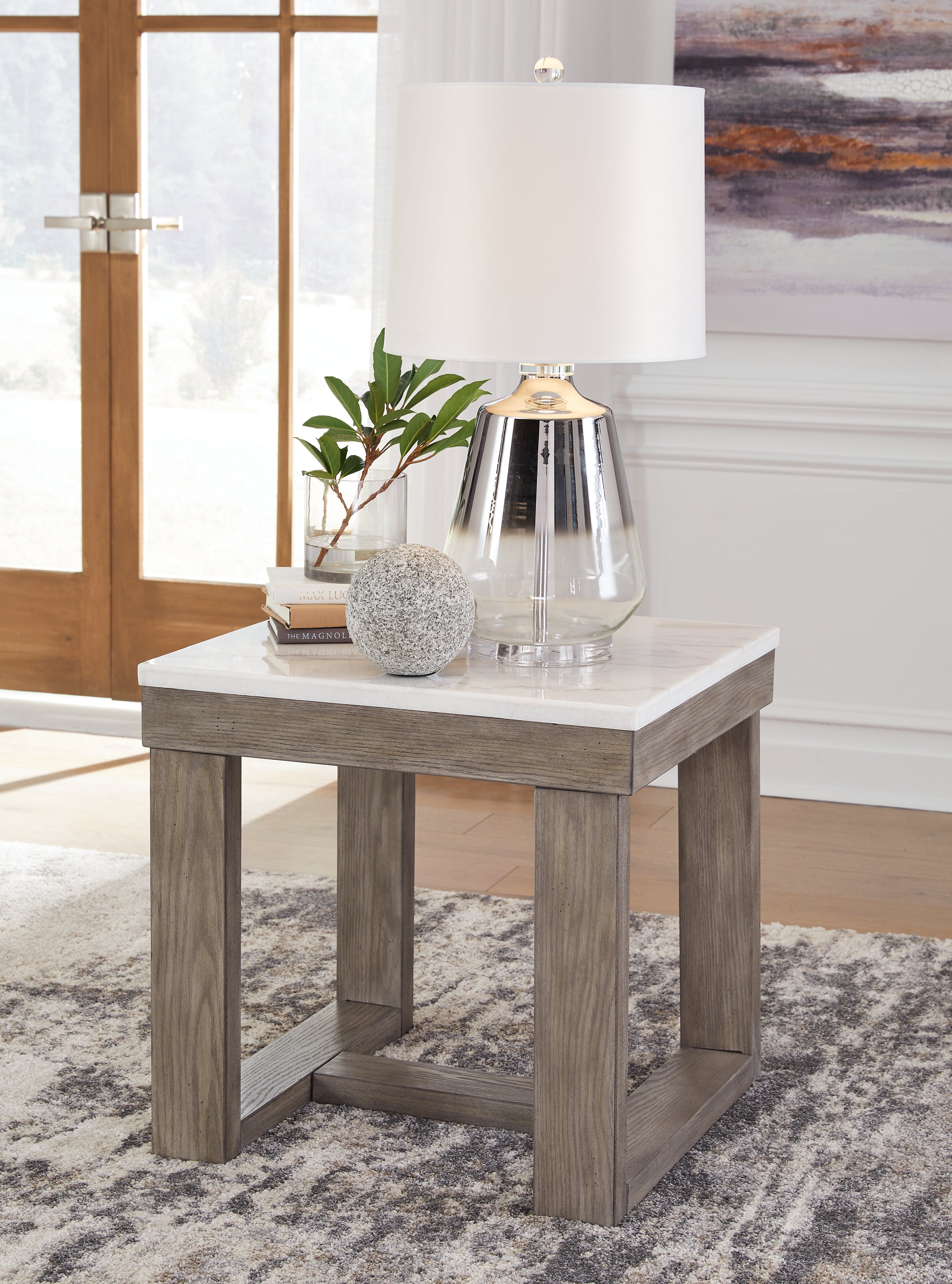 Loyaska Brown/Ivory Coffee Table, End and Sofa Table