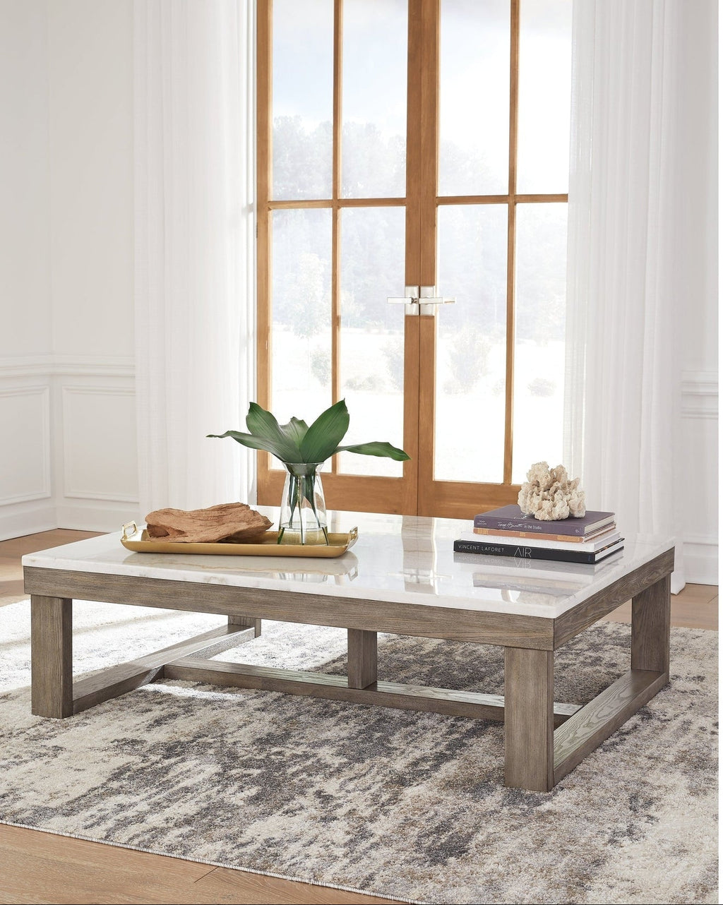 Loyaska Brown & Ivory Coffee Table