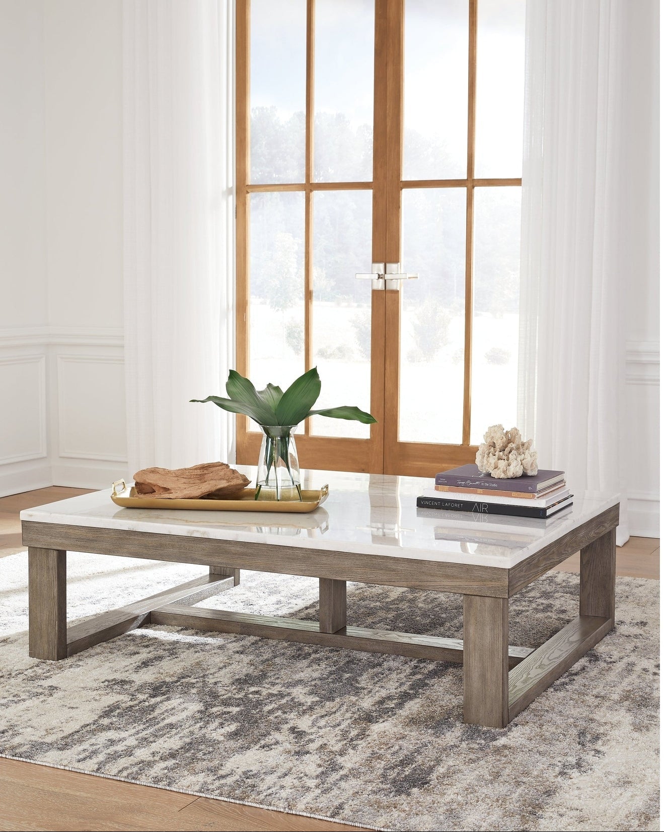 Loyaska Brown & Ivory Coffee Table