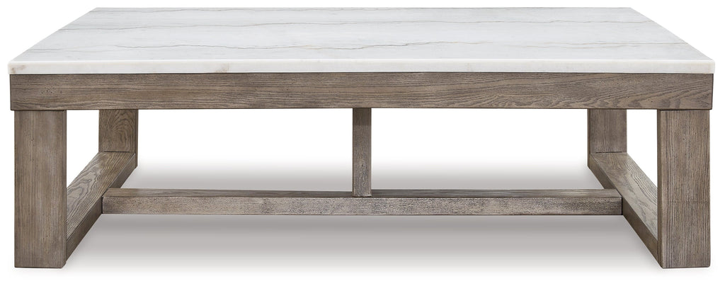 Loyaska Brown/Ivory Coffee Table and 2 End Tables