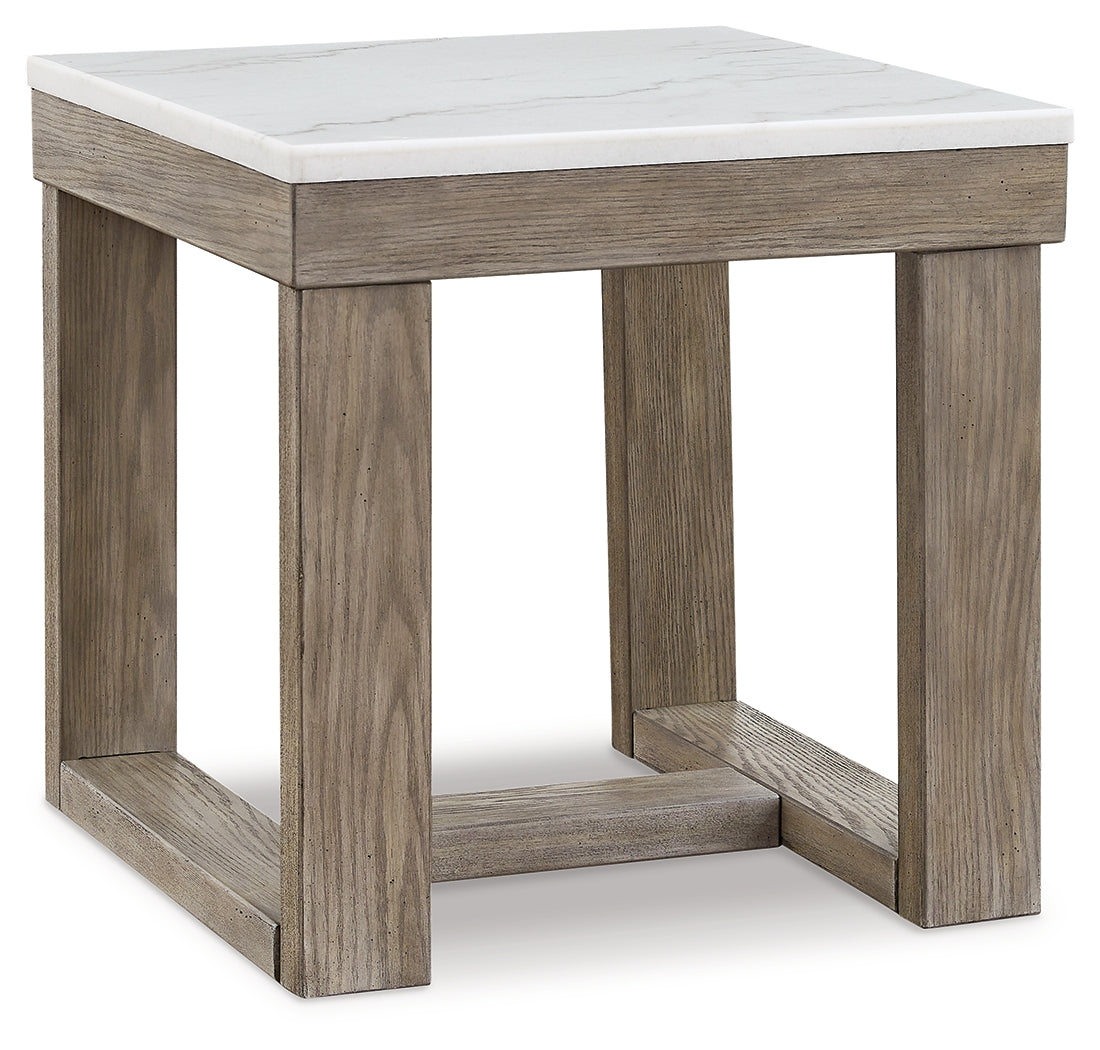 Loyaska Brown & Ivory End Table