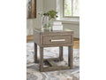 Loyaska Grayish Brown/White End Table