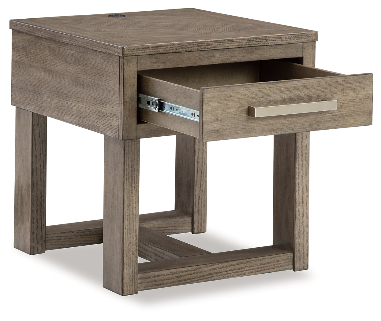 Loyaska Grayish Brown/White Lift-top Coffee Table and 2 End Tables