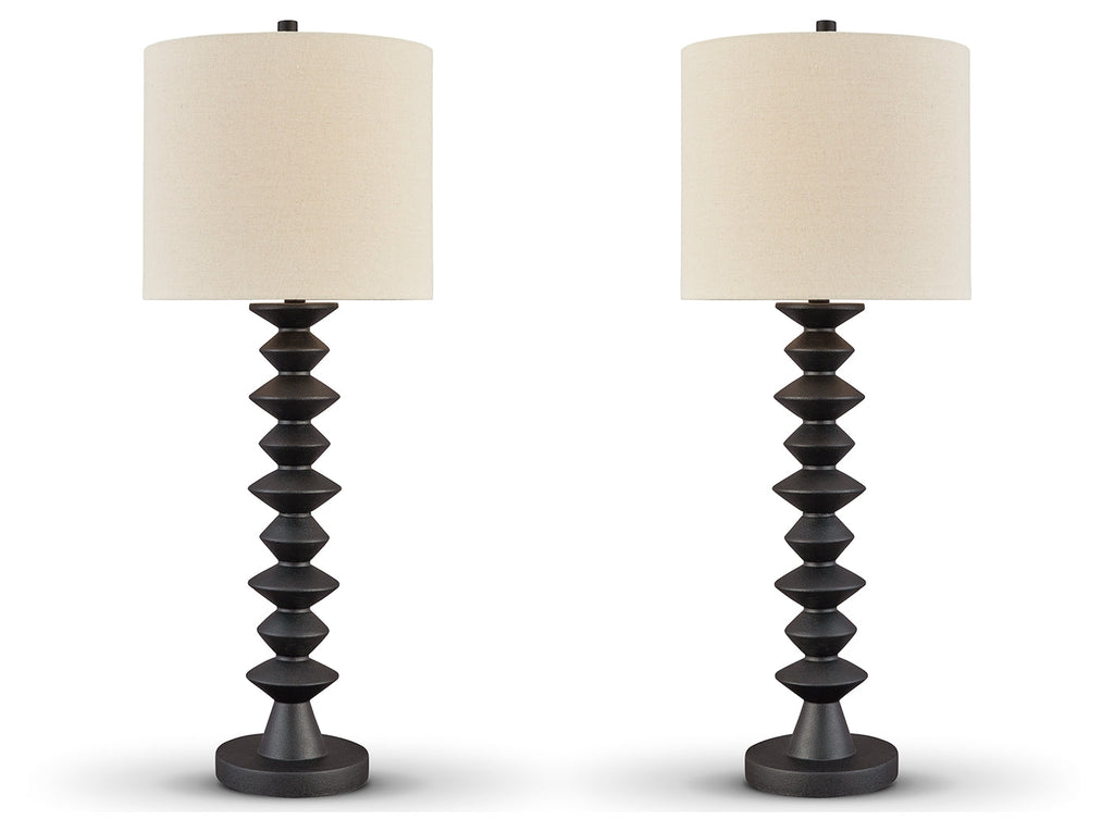 Luanndon Black 2-Piece Lamp Set