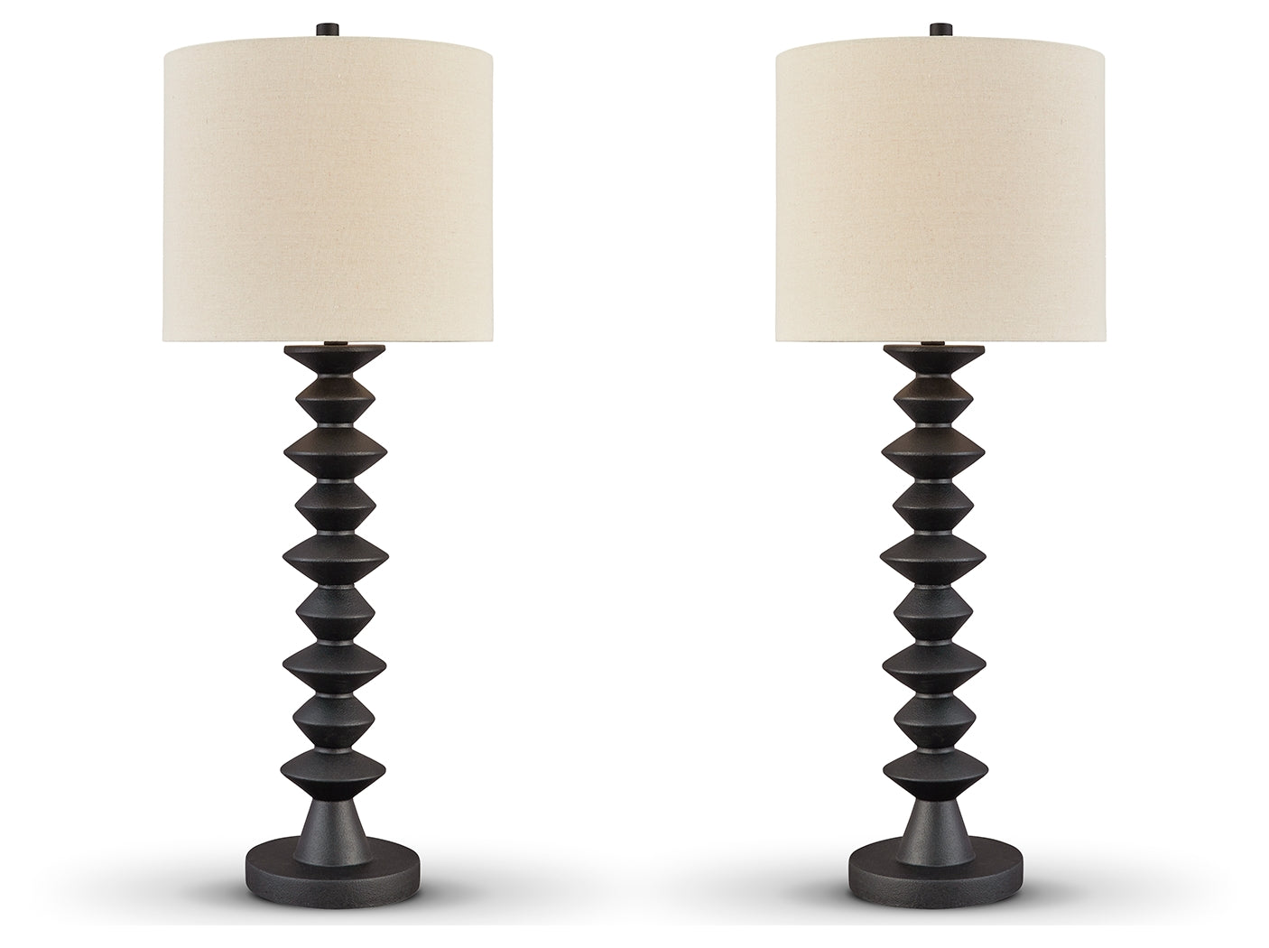 Luanndon Black 2-Piece Lamp Set