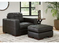 Luigi Thunder Oversized Chair and Ottoman