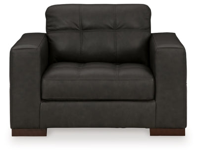 Luigi Thunder Oversized Chair and Ottoman