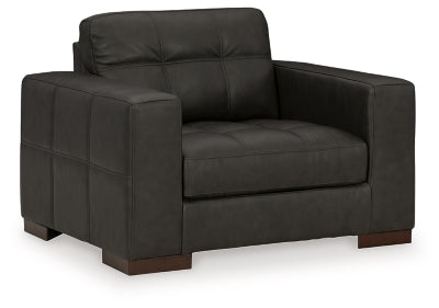 Luigi Thunder Oversized Chair and Ottoman