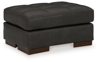 Luigi Thunder Oversized Chair and Ottoman