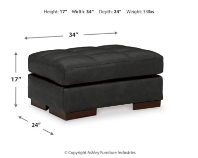 Luigi Thunder Oversized Chair and Ottoman