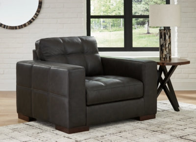 Luigi Thunder Oversized Chair and Ottoman