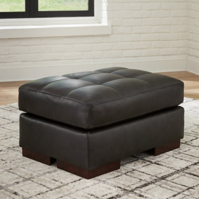 Luigi Thunder Oversized Chair and Ottoman