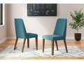 Lyncott Blue & Brown Dining Chair (Set of 2)
