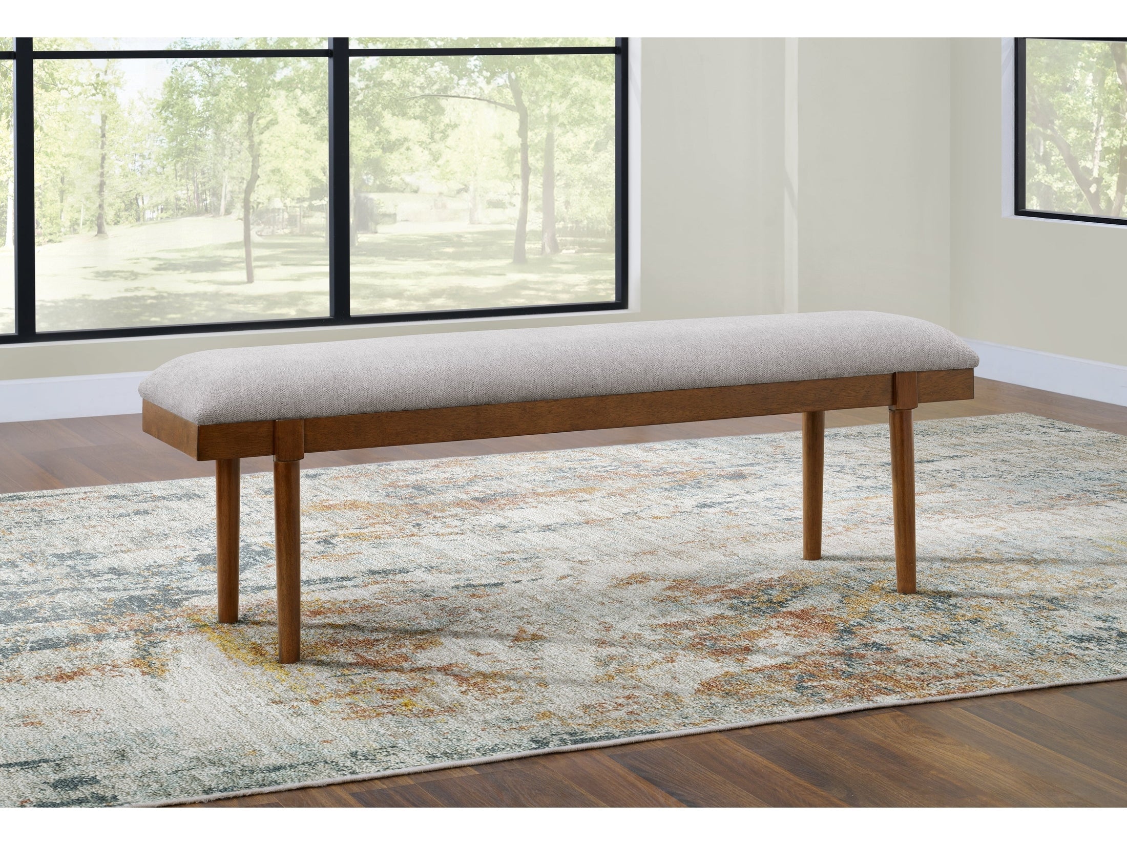 Lyncott Gray & Brown 59" Dining Bench