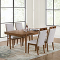 Lyncott Beige/Brown Extension Dining Table and 4 Chairs