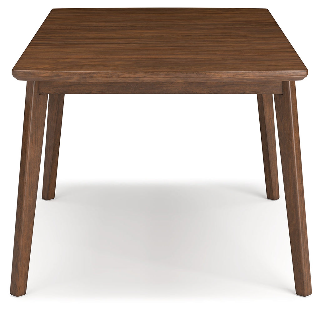 Lyncott Beige/Brown Extension Dining Table and 6 Chairs
