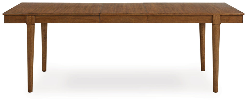 Lyncott Blue/Brown Extension Dining Table and 6 Chairs