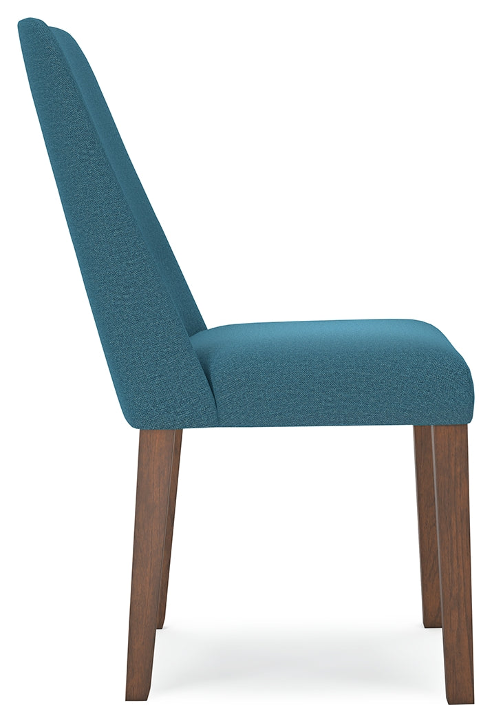 Lyncott Blue/Brown Extension Dining Table w/ 6 Chairs