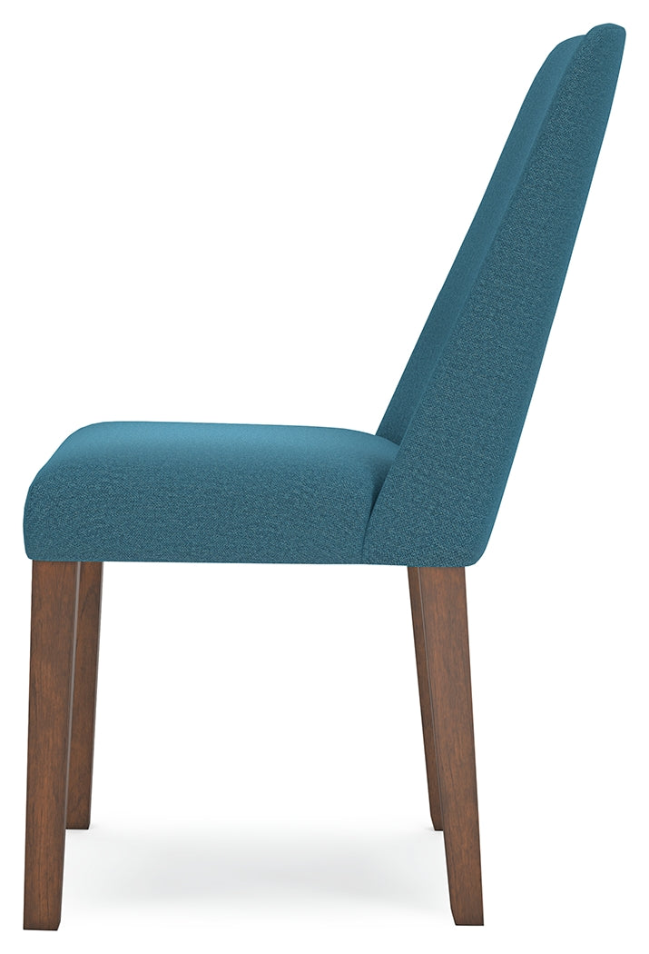 Lyncott Blue/Brown Extension Dining Table w/ 6 Chairs