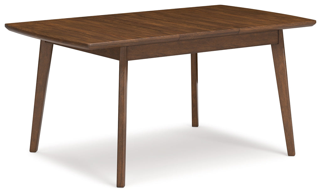 Lyncott Blue/Brown Extension Dining Table w/ 6 Chairs