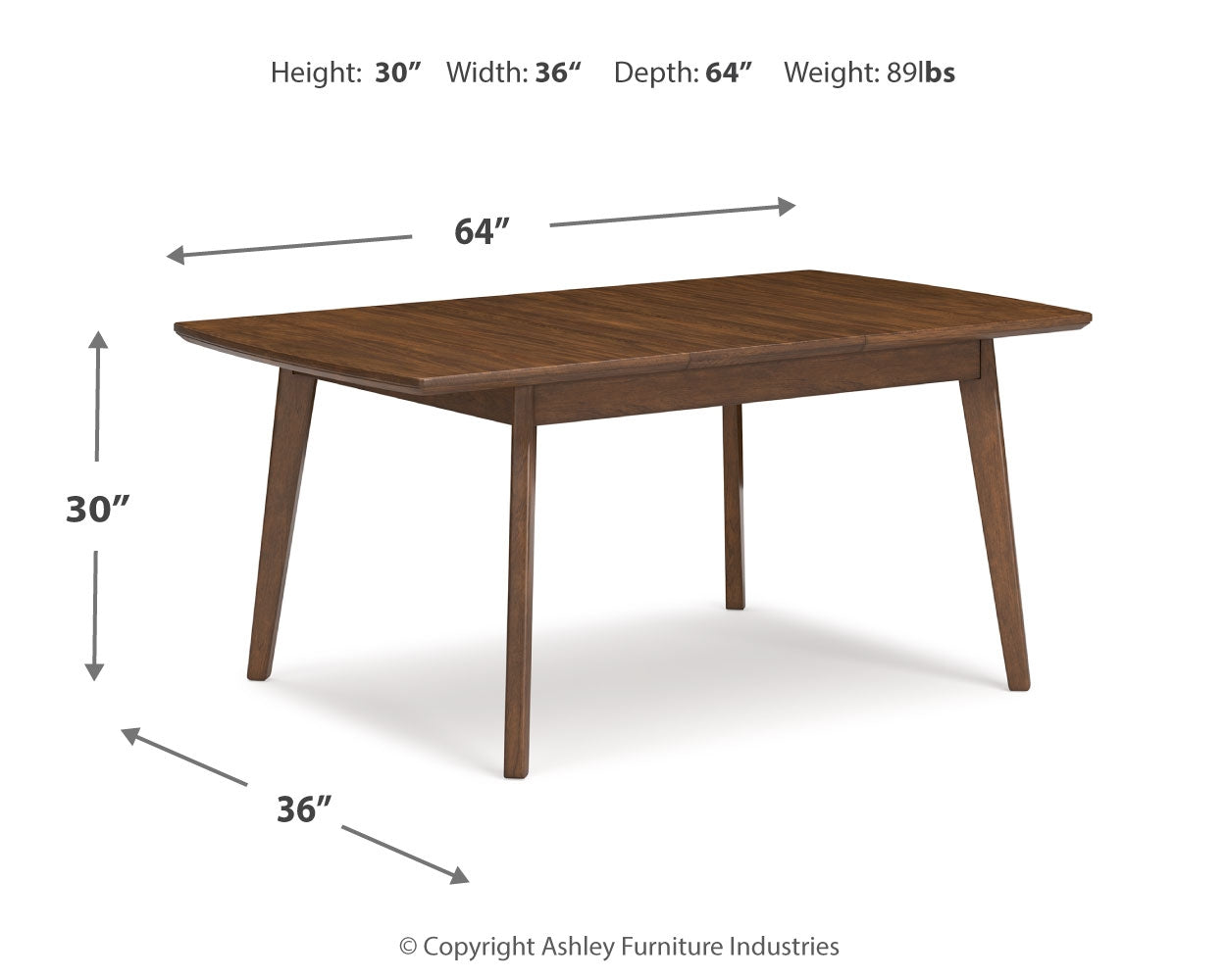 Lyncott Blue/Brown Extension Dining Table with 4 Chairs