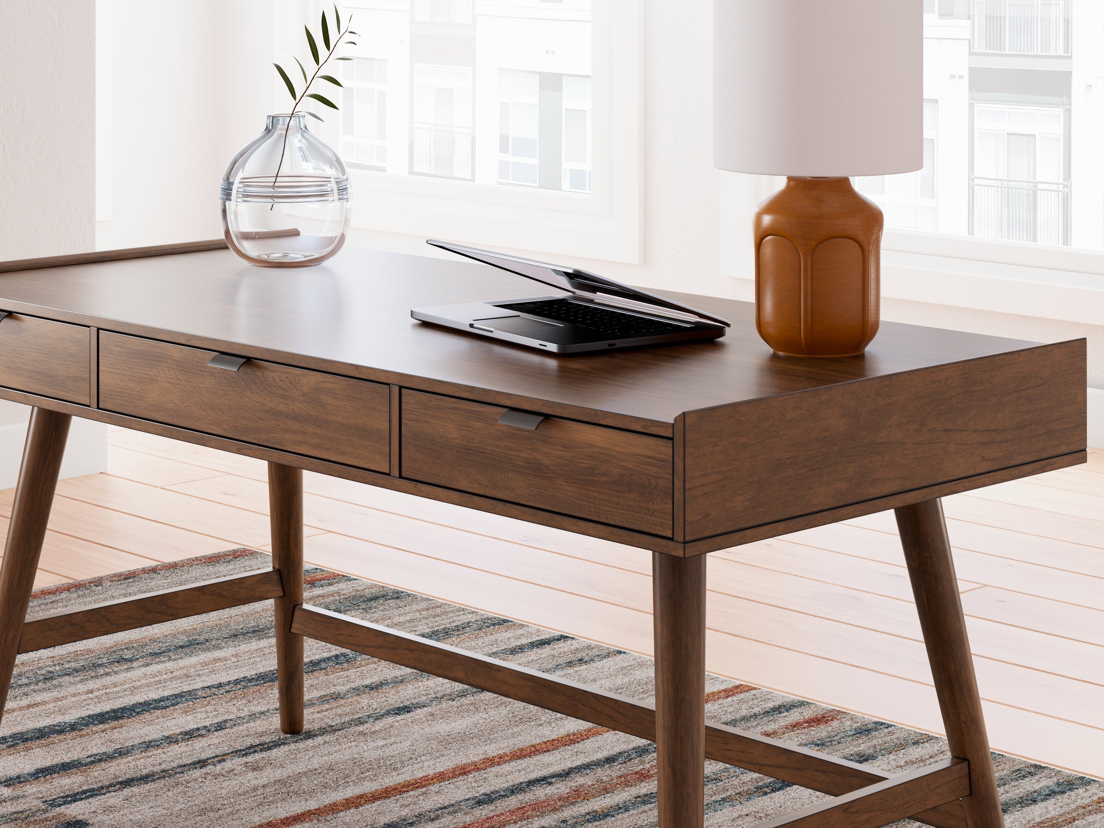 Lyncott Brown 60" Home Office Desk