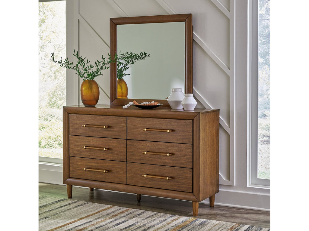 Lyncott Brown Dresser and Mirror