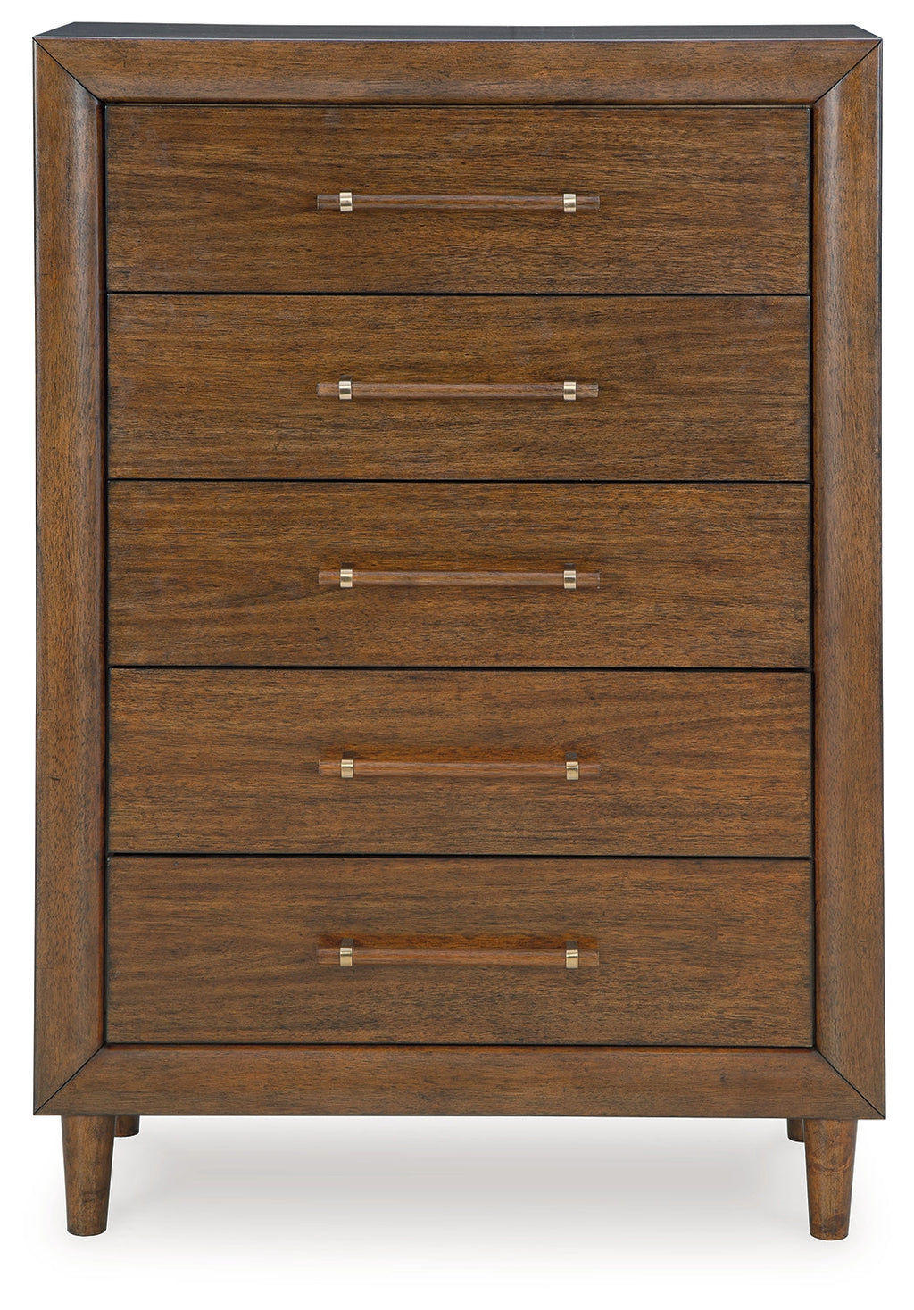 Lyncott Brown King Upholstered Bedroom Set with Chest and Nightstand