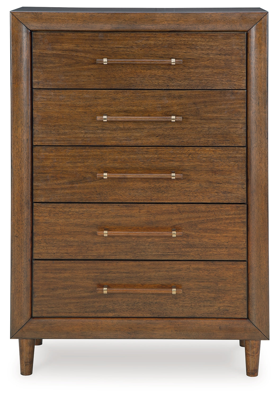 Lyncott Brown King Upholstered Bedroom Set with Chest and Nightstand