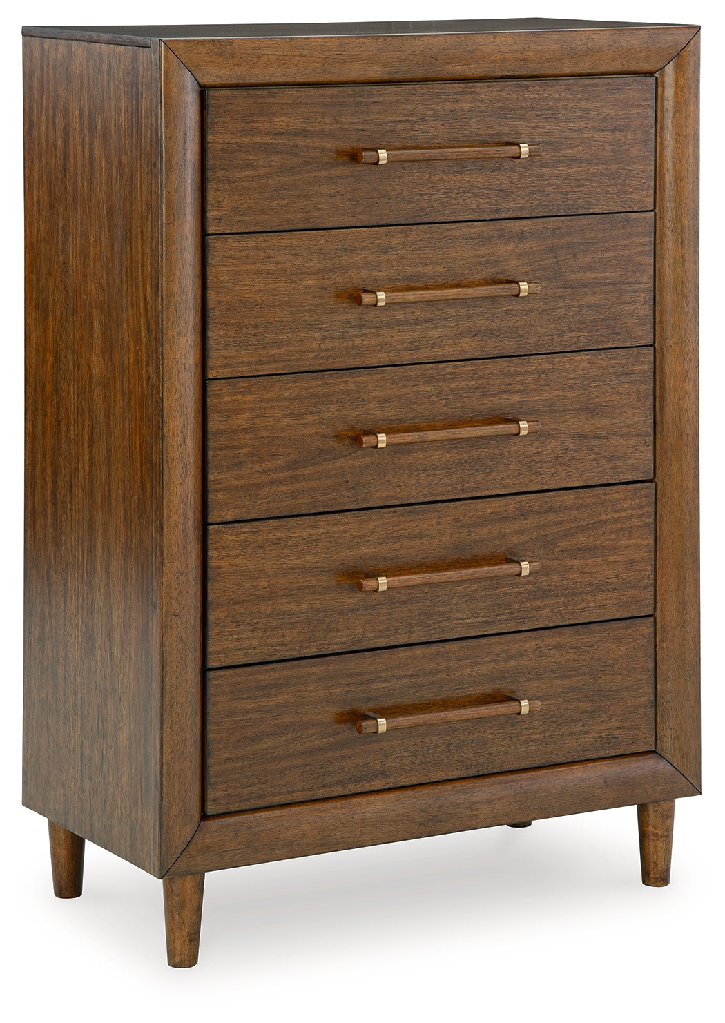 Lyncott Brown King Upholstered Bedroom Set with Chest and Nightstand