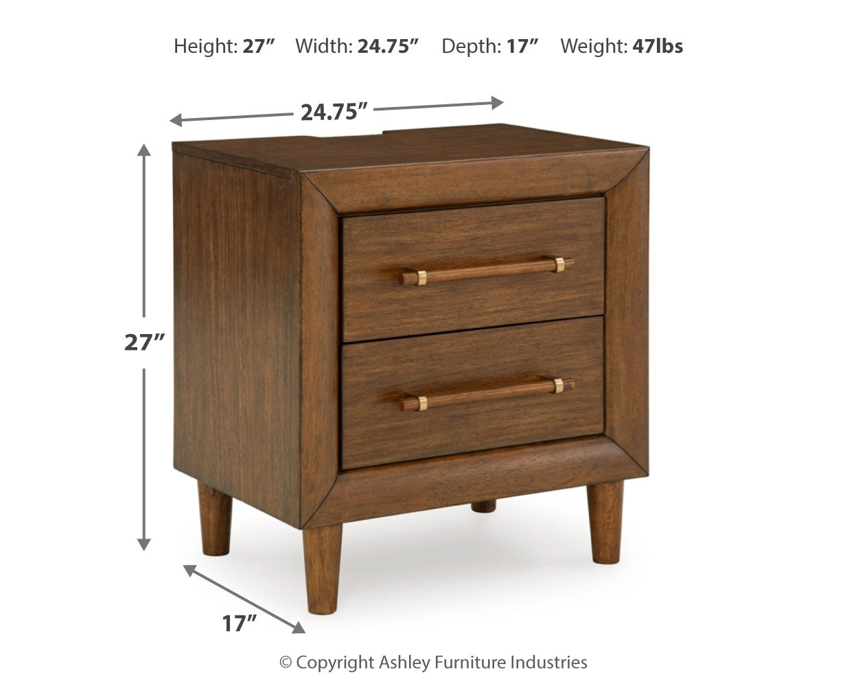 Lyncott Queen Upholstered Bed, Dresser, Mirror and 2 Nightstands, Brown