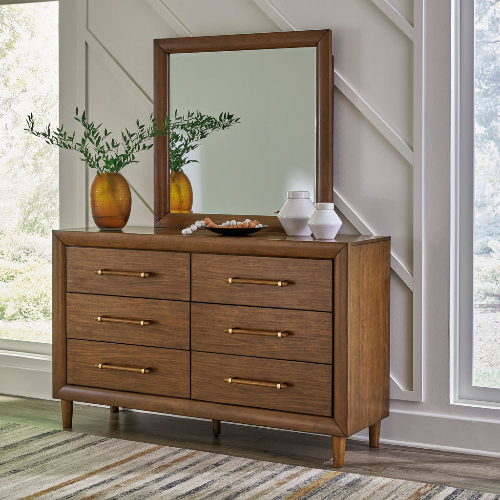 Lyncott Queen Upholstered Bed, Brown