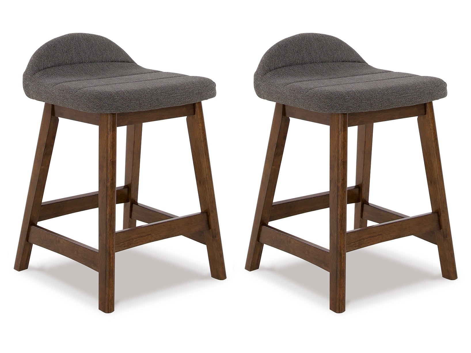 Lyncott Charcoal/Brown Counter Height Bar Stool (Set of 2)